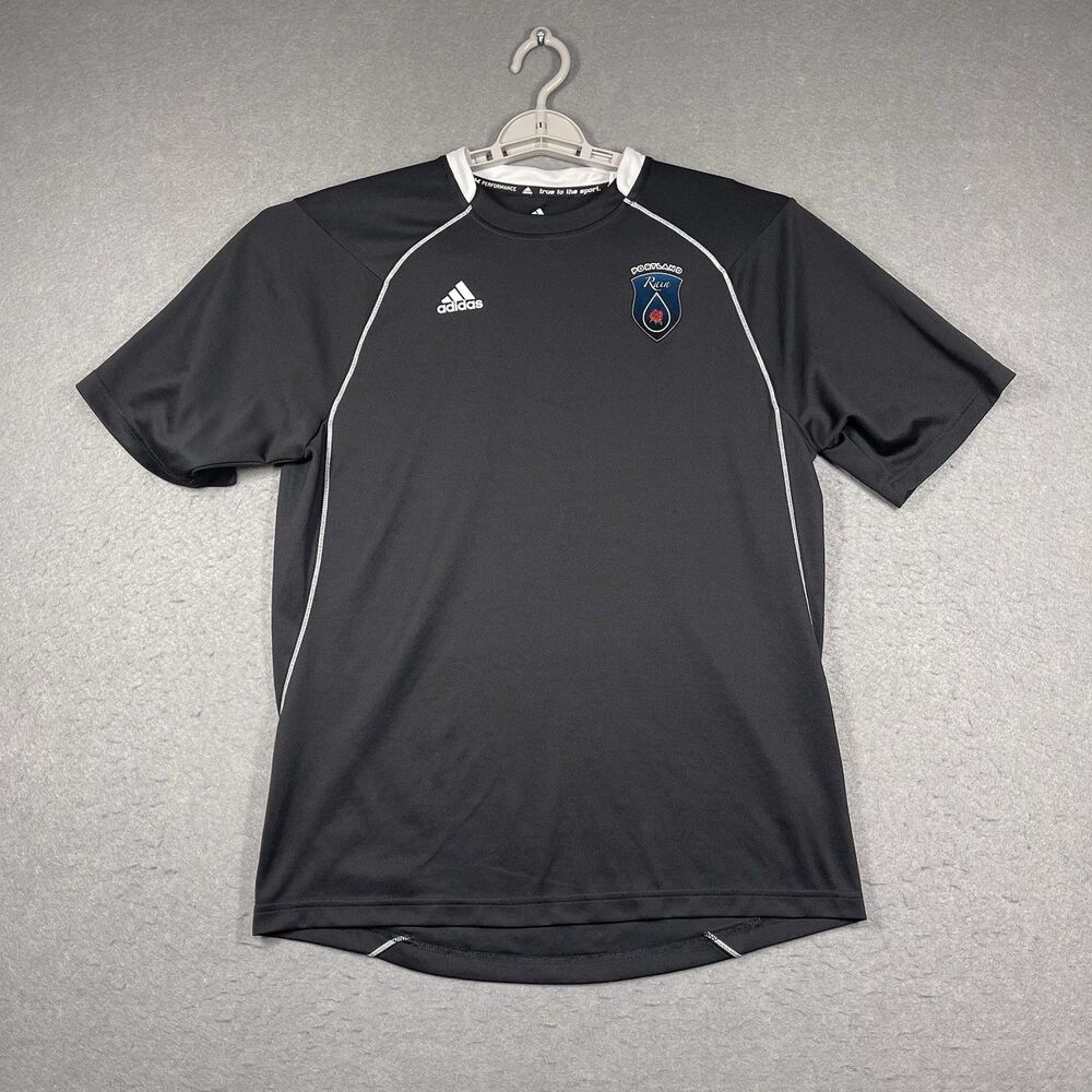 Portland Rain Soccer Jersey Womens Medium Black adidas NWSL 2011 WPSL